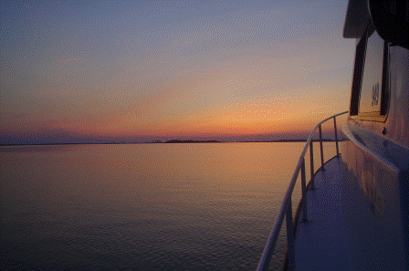 Sunset on the Chesapeake Bay off of Hoopers Island